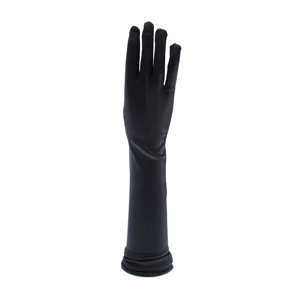 Zac's Alter Ego - Long plain satin Handschuhe - Schwarz